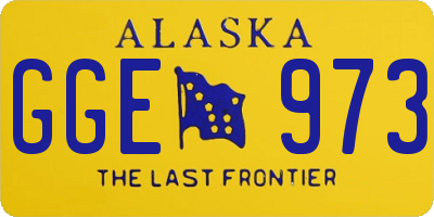 AK license plate GGE973