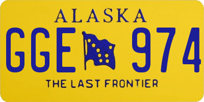 AK license plate GGE974