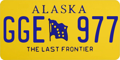 AK license plate GGE977