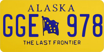 AK license plate GGE978