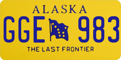 AK license plate GGE983