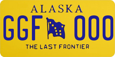 AK license plate GGF000