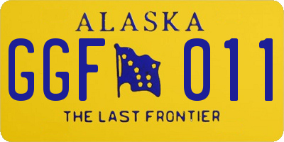 AK license plate GGF011