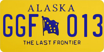 AK license plate GGF013
