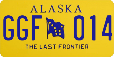 AK license plate GGF014