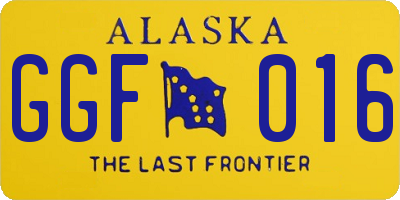 AK license plate GGF016