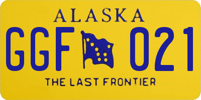 AK license plate GGF021