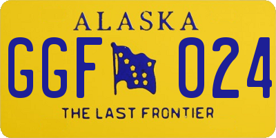 AK license plate GGF024