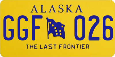 AK license plate GGF026