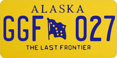 AK license plate GGF027