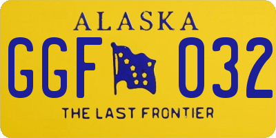 AK license plate GGF032