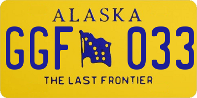 AK license plate GGF033