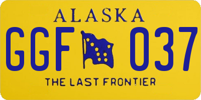 AK license plate GGF037