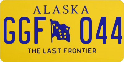 AK license plate GGF044