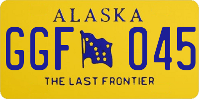 AK license plate GGF045