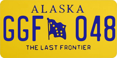 AK license plate GGF048
