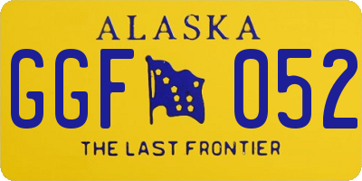 AK license plate GGF052