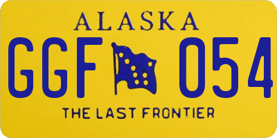 AK license plate GGF054