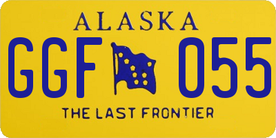 AK license plate GGF055