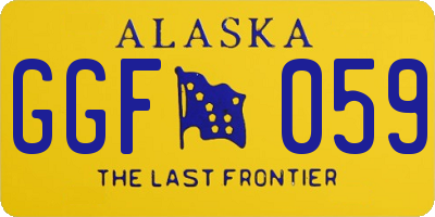 AK license plate GGF059