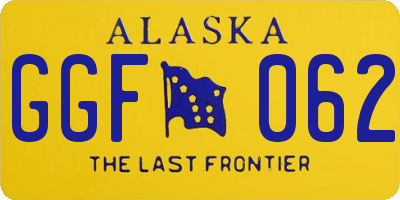 AK license plate GGF062