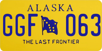 AK license plate GGF063