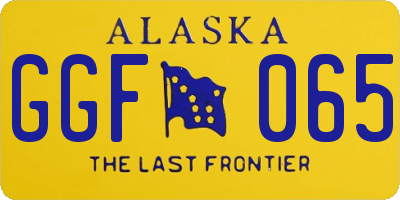 AK license plate GGF065