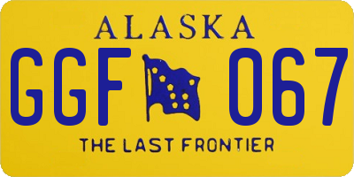 AK license plate GGF067