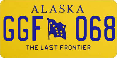 AK license plate GGF068