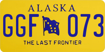 AK license plate GGF073