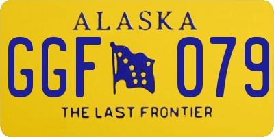 AK license plate GGF079