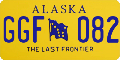 AK license plate GGF082