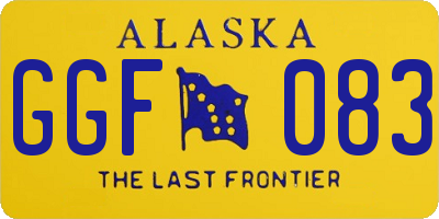 AK license plate GGF083