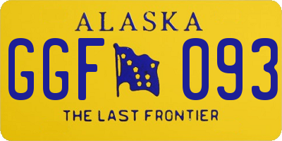 AK license plate GGF093