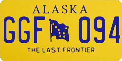 AK license plate GGF094