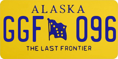 AK license plate GGF096