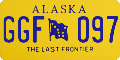 AK license plate GGF097