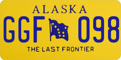 AK license plate GGF098