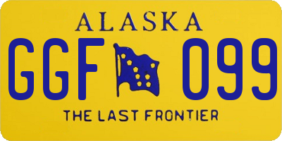 AK license plate GGF099
