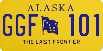 AK license plate GGF101