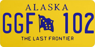 AK license plate GGF102