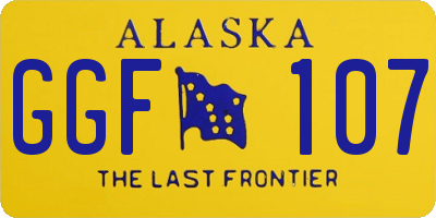 AK license plate GGF107