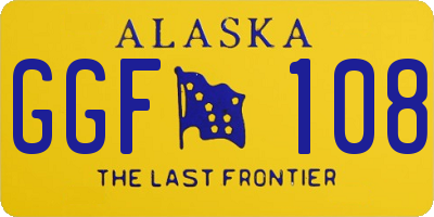 AK license plate GGF108