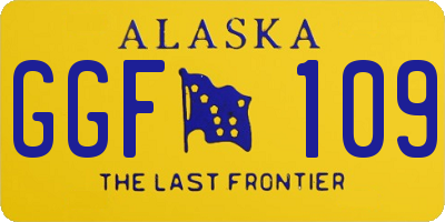 AK license plate GGF109