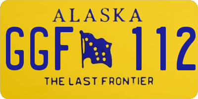 AK license plate GGF112