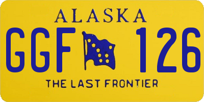 AK license plate GGF126