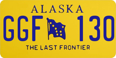 AK license plate GGF130