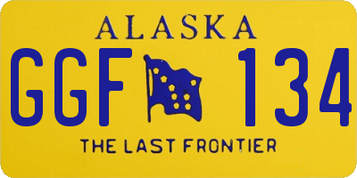 AK license plate GGF134