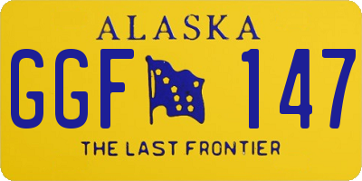 AK license plate GGF147