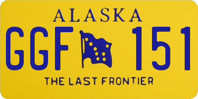 AK license plate GGF151